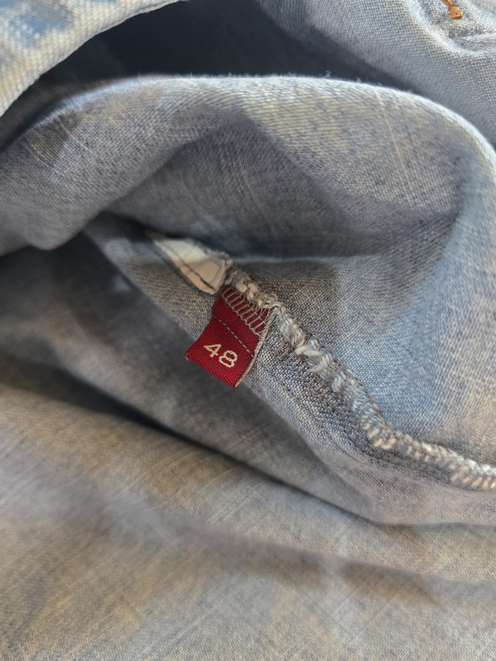 Light Wash Denim Button-Up Lightweight Jacket - Picture 7 of 10